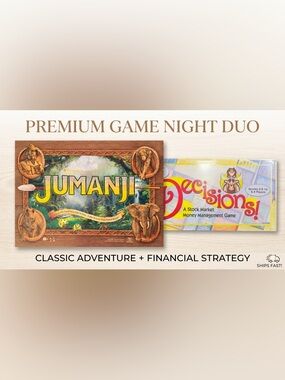 New Sealed Jumanji + Decisions Game Bundle Set